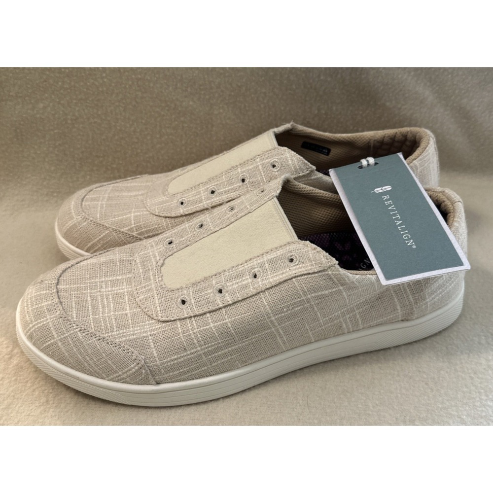 Revitalign Santa Margarita Cream Orthotic Slip On Sneakers Women's Size 11 D NEW